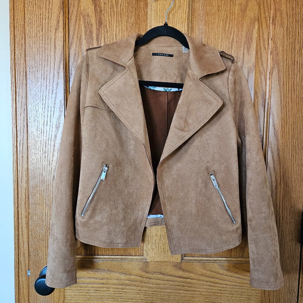 Tahari Faux Leather Jacket XS